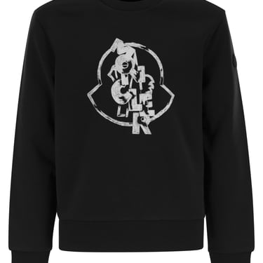 Moncler Men Crew-Neck Sweatshirt With Front Logo