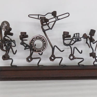 Orchestra Band Playing Instruments Folk Art Welded Nuts Screws Bolts 2524B