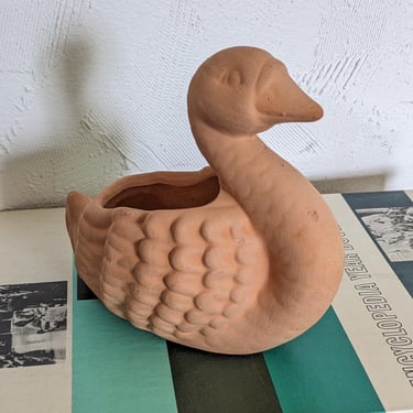 Small Mexican Terracotta Goose Planter 