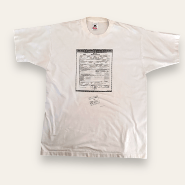 Vintage 1990’s Kurt Cobain Death Certificate T-shirt