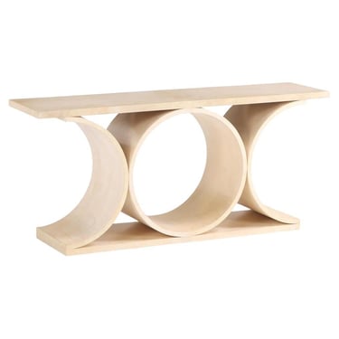 Parchment-Covered Console Table, in the Manner of Jean-Michel Frank.