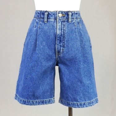 90s Pleated Jean Shorts - 27