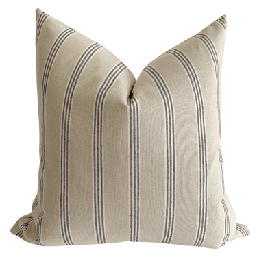 Farmhouse Ticking Stripe Pillow Cover (ON THE SHELF)