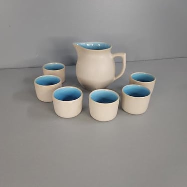 Pigeon Forge Pottery Pitcher and Cup Set 