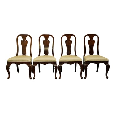Set of 4 DAVIS CABINET Solid Cherry Traditional Queen Anne Style Dining Side Chairs 68368 