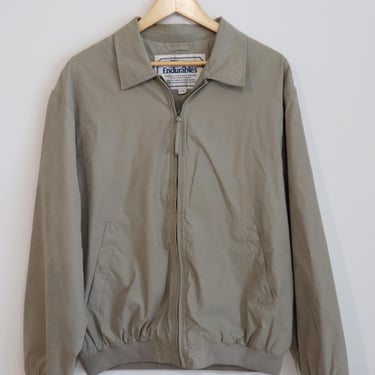 Vintage Y2K Tilley Endurables Microsuede Harrington Jacket Khaki Men's Large 