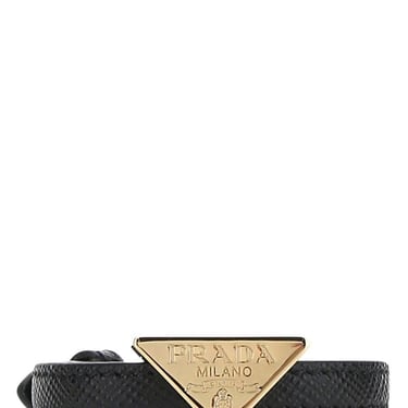 PRADA Black leather bracelet