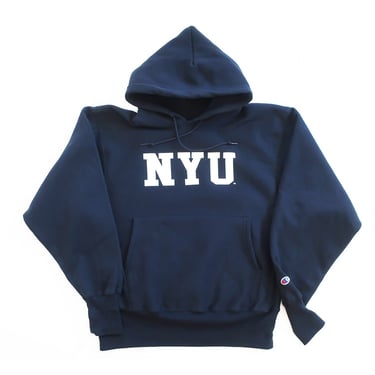 Champion reverse weave / NYU hoodie / Y2K Champion Reverse Weave NYU navy blue hoodie sweatshirt Medium 