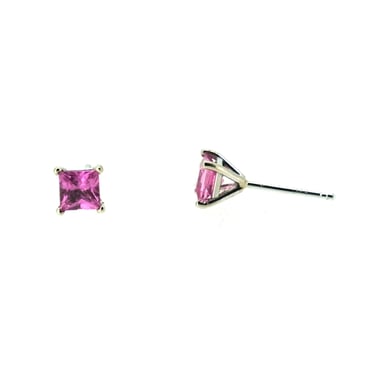 Pink Sapphire Studs