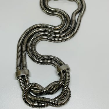 1970’s Silver Double Snake Chain with Knot