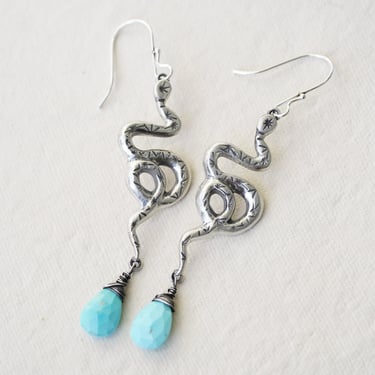 Snake Earrings with Stones