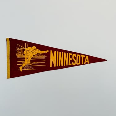 Vintage University of Minnesota Pennant Football Pennant - As Is Condition 