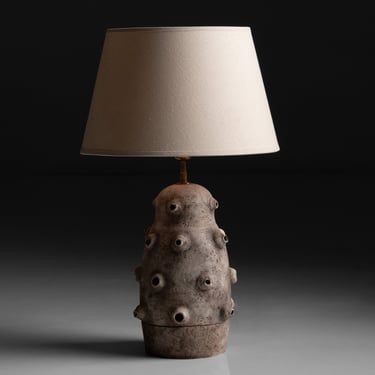Sculptural Stone Powder Table Lamps