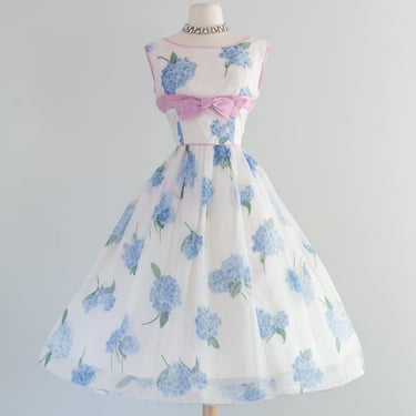 Dreamy 1950's Hydrangea Print Party Dress / ML