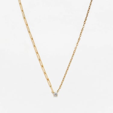 Collier Solitaire Diamant - Or Jaune