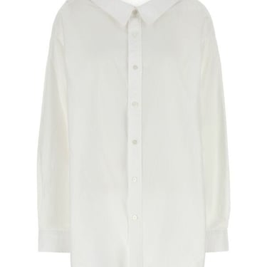 Balenciaga Women White Popeline Shirt