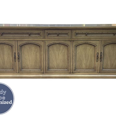 70&quot; Unfinished 3 Drawer 4 Door White Fine Furniture Vintage Buffet #08740