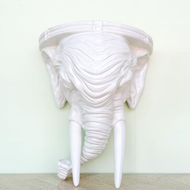 Ceramic Elephant Wall Shelf