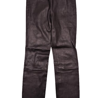 Vince - Black Leather Slim Fit Ankle Pants Sz S