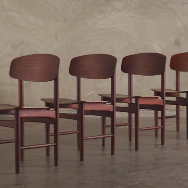 SET OF FOUR BORGE MOGENSEN TEAK DINING CHAIRS