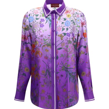 Gucci Women Floral Silk Shirt