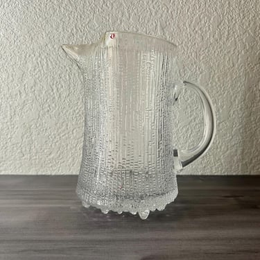 Vintage Iittala Ultima Thule Water Pitcher Designed by Tapio Wirkkala, Finnish, Made in Finland 