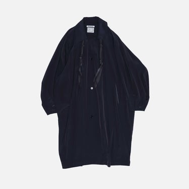 Dark Blue V-Collar Light Coat