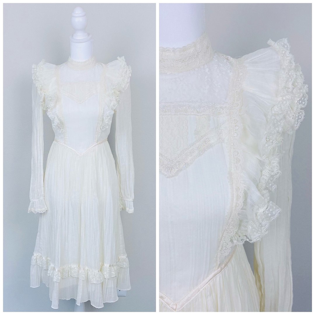 1970s Vintage Cream Gunne Saxe Jeunes Filles Prairie Dress / 70s | Love ...