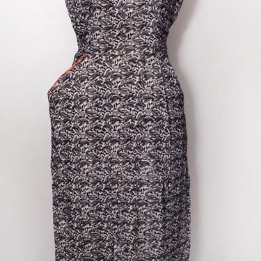 50's Special Dress, Embroidered, Mid Century, I Love Lucy Era, Day Casual Fancy Dress, Vintage, 1950's Shift Dress 