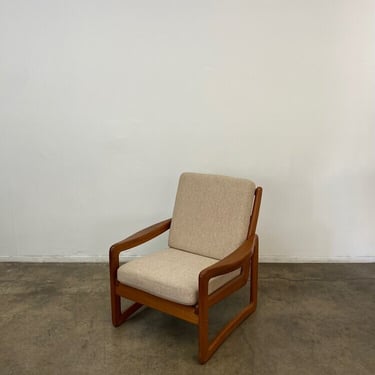Danish Modern Solid Teak Lounge Chair 