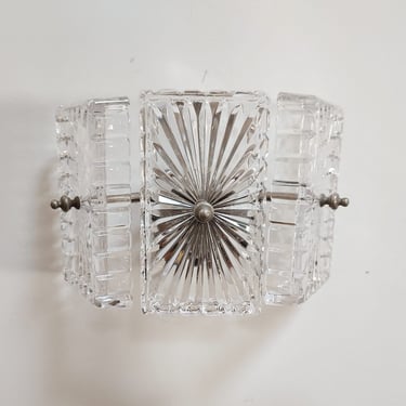 Mid-Century Modern Wall Lamp | Crystal Glass Lamp | Wall Lamp | Yugoslavia | 70s | 