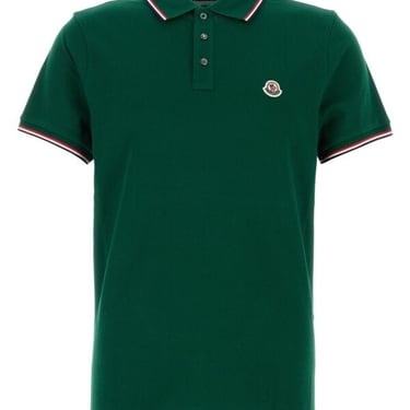 Moncler Men Green Piquet Polo Shirt