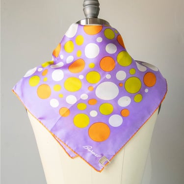 Silk Scarf Burmel Deadstock Polka Dot Square * 