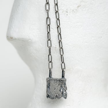 Sterling Silver Plated Copper Brutalist Necklace