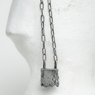 Sterling Silver Plated Copper Brutalist Necklace