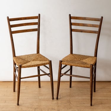 Pair of Gio Ponti Style Dining Chairs