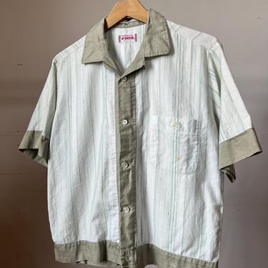 Vintage Medium, 1950s McGregor Cotton Short Sleeve Shirt, Cropped, R 