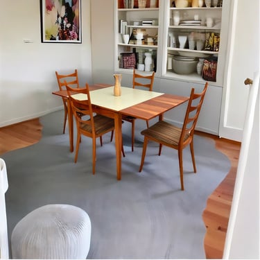 Mid century german dining table with 4 chairs 1960s 