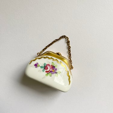 Vintage Miniature Painted Limoges Purse 