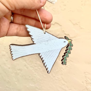 CBD Wooden Peace Dove Ornament