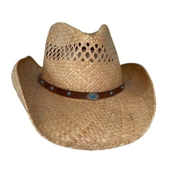 Rodeo Dr. Collection by Stetson Womens Brown Straw Cowgirl Western Hat Sz Small 