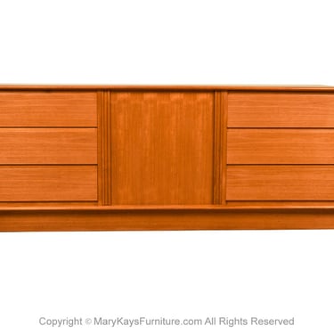 Mid-Century Danish Teak Tambour Door Dresser 