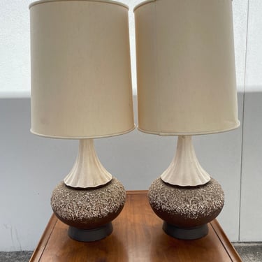 Brutalist Pottery Lamps