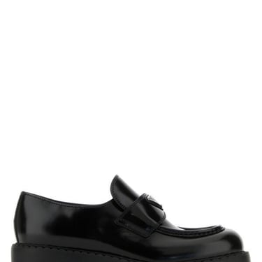 Prada Women Black Leather Loafers