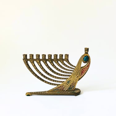 Mid Century Brass Menorah - Made in Israel 1969 