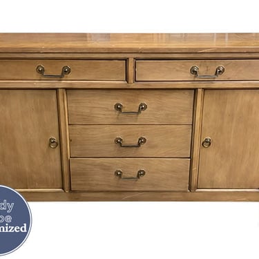 52" Unfinished 2 Door 5 Drawer Vintage Buffet #08599