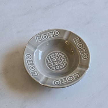 vintage french &quot;loto&quot; ashtray by Gien