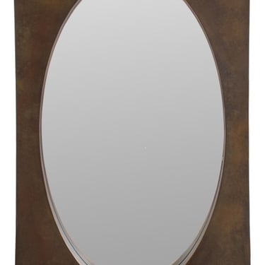 Mid-Century Modern Style Bronzed Metal Mirror
