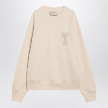 Ami Paris Ami De Coeur Cream White Sweatshirt Men