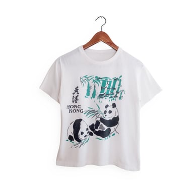 vintage Panda shirt / Hong Kong shirt / 1980s Panda Bear Hong Kong souvenir single stitch t shirt Small 